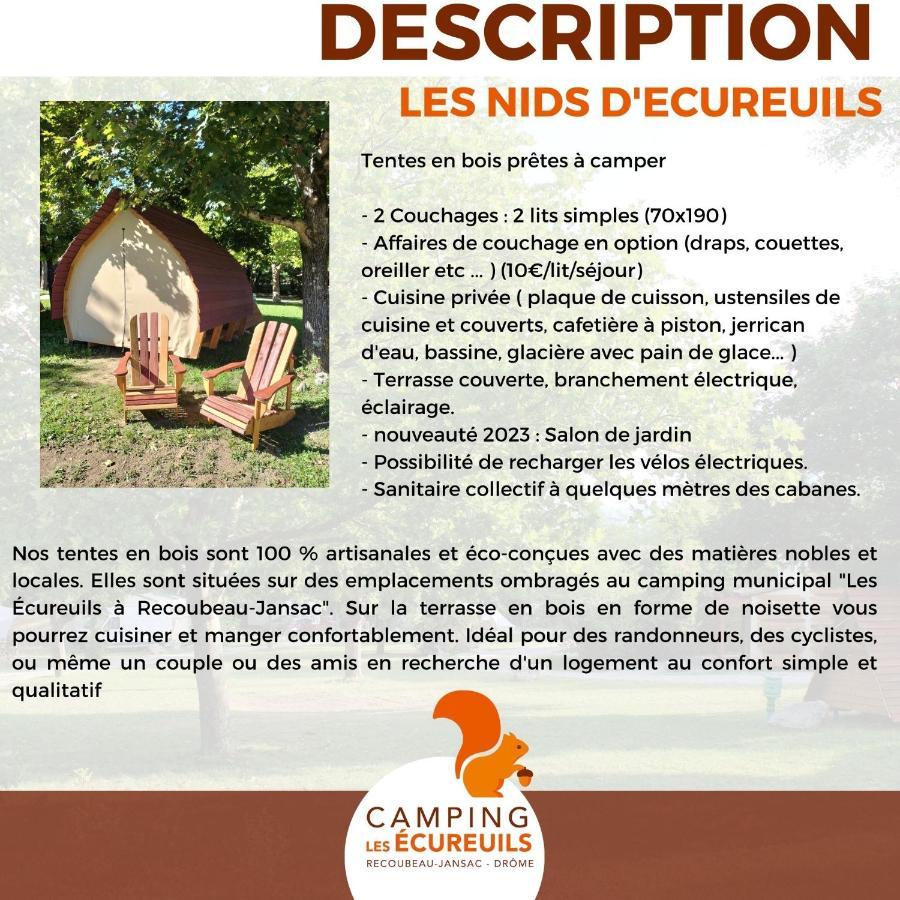 Habitat Createur - Hebergements Insolites Au Camping Municipal "Les Ecureuils" Recoubeau-Jansac Exteriör bild