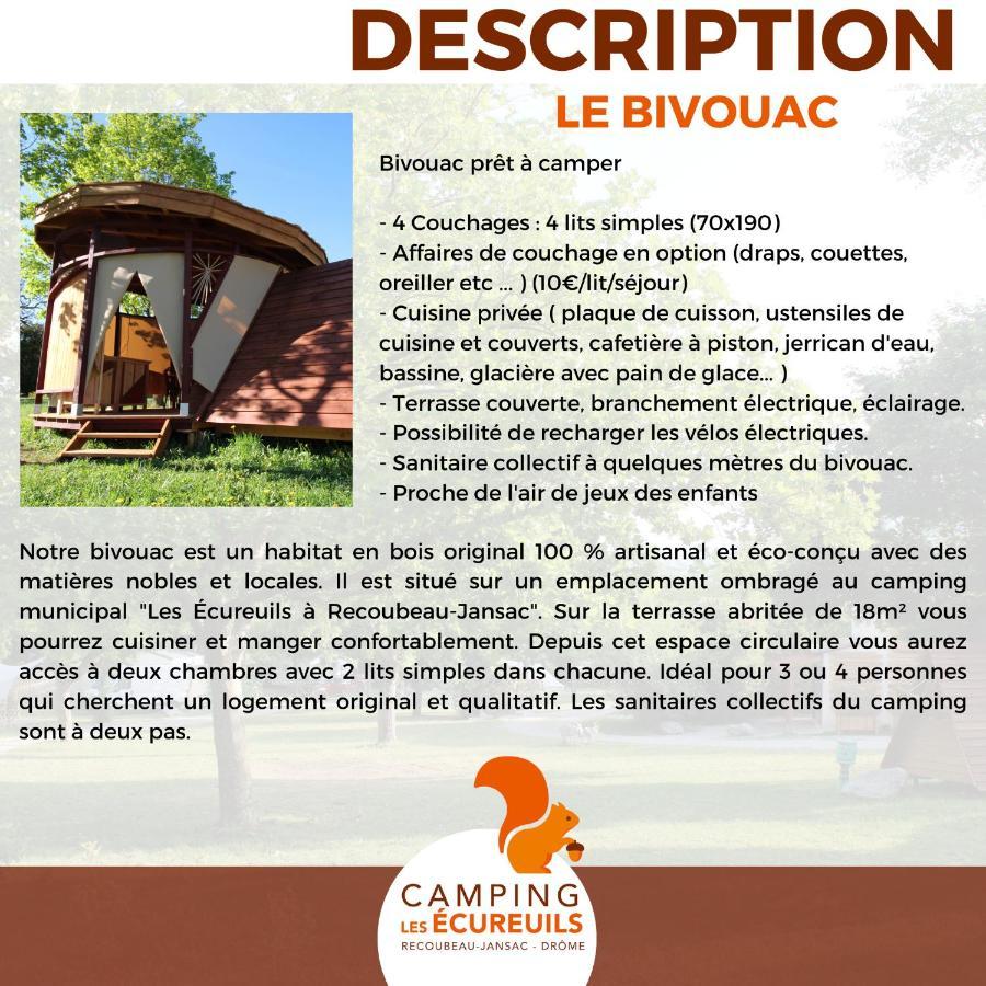 Habitat Createur - Hebergements Insolites Au Camping Municipal "Les Ecureuils" Recoubeau-Jansac Exteriör bild