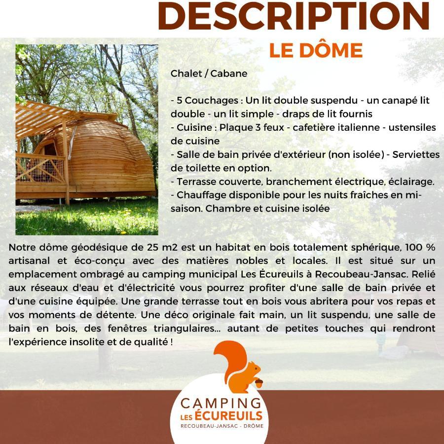 Habitat Createur - Hebergements Insolites Au Camping Municipal "Les Ecureuils" Recoubeau-Jansac Exteriör bild